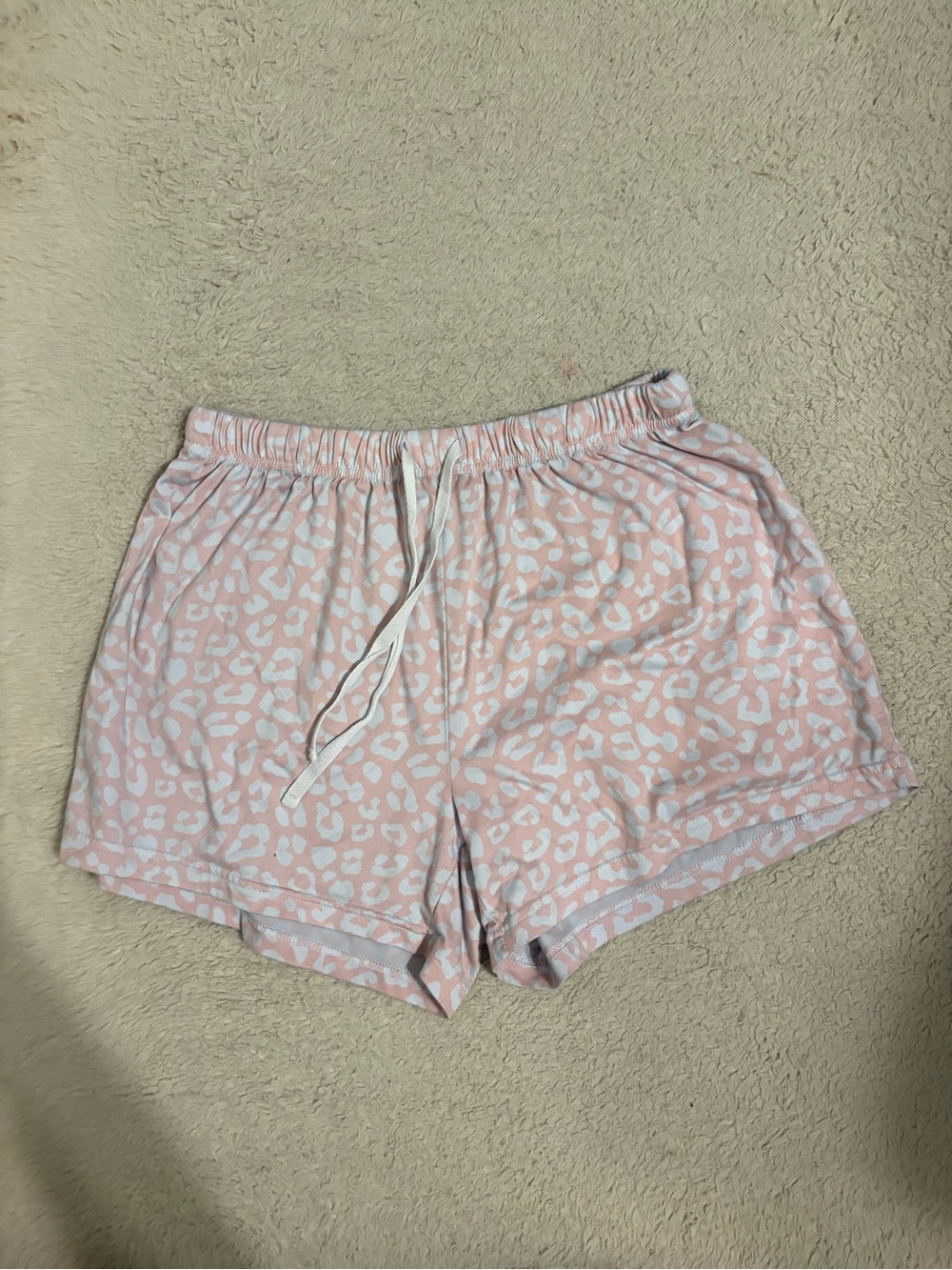 Women's Pink Leopard Print Lounge Shorts